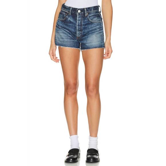 NEW MOUSSY ford jean shorts in dark blue - Picture 1 of 4